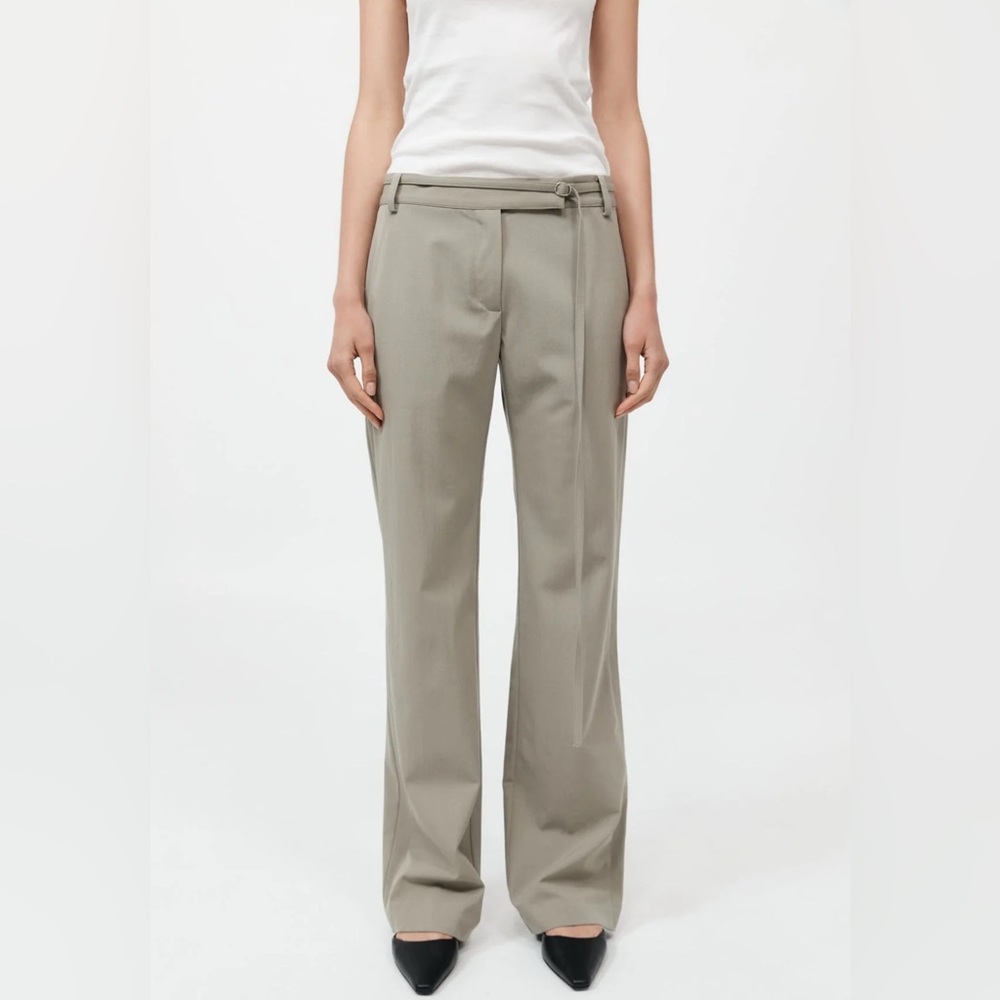 ST. AGNI 90s Panelled Pants - Moss Grey (Small)
